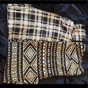 Two pairs brand new Lularoe TC2 leggings
